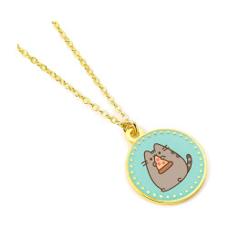 Blue Pizza Heart Collana...